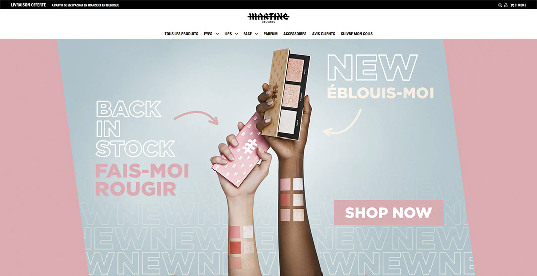 Retouche Campagne Martine Cosmetics - Palettes