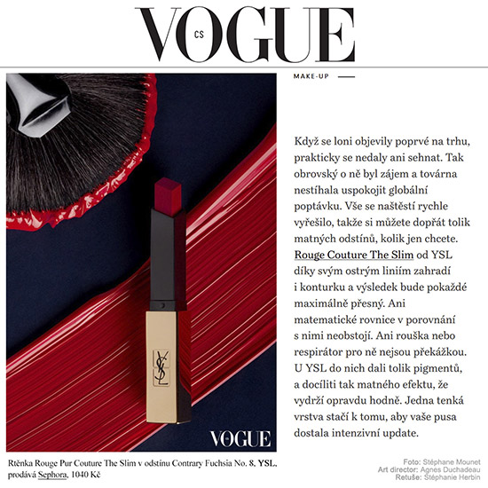 Retouche Vogue CS - Octobre 2020 - YSL